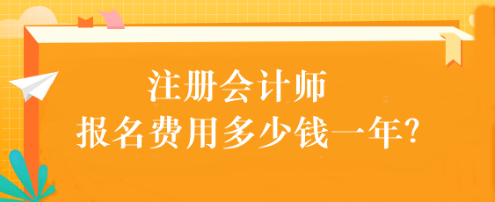 注冊會計師報名費用多少錢一年？