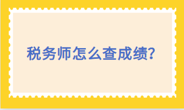 稅務(wù)師怎么查成績？