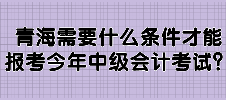 青海需要什么條件才能報(bào)考今年中級(jí)會(huì)計(jì)考試？