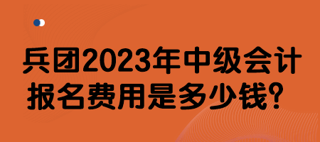 兵團(tuán)2023年中級(jí)會(huì)計(jì)報(bào)名費(fèi)用是多少錢(qián)？