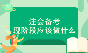 注冊會計師備考現(xiàn)階段應(yīng)該怎么做呢？