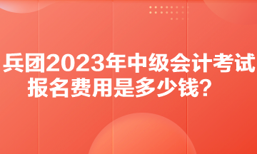 兵團(tuán)2023年中級(jí)會(huì)計(jì)考試報(bào)名費(fèi)用是多少錢(qián)？