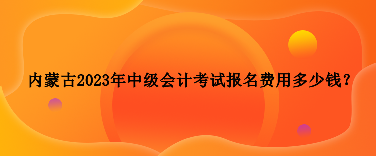 內(nèi)蒙古2023年中級會計考試報名費用多少錢？