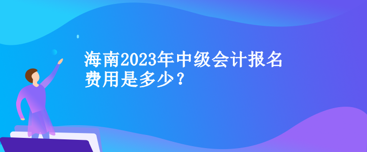 海南2023年中級(jí)會(huì)計(jì)報(bào)名費(fèi)用是多少？