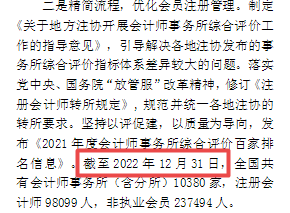 1年間僅增加500+人?!全國注冊會計(jì)師執(zhí)業(yè)&非執(zhí)業(yè)會員人數(shù)...