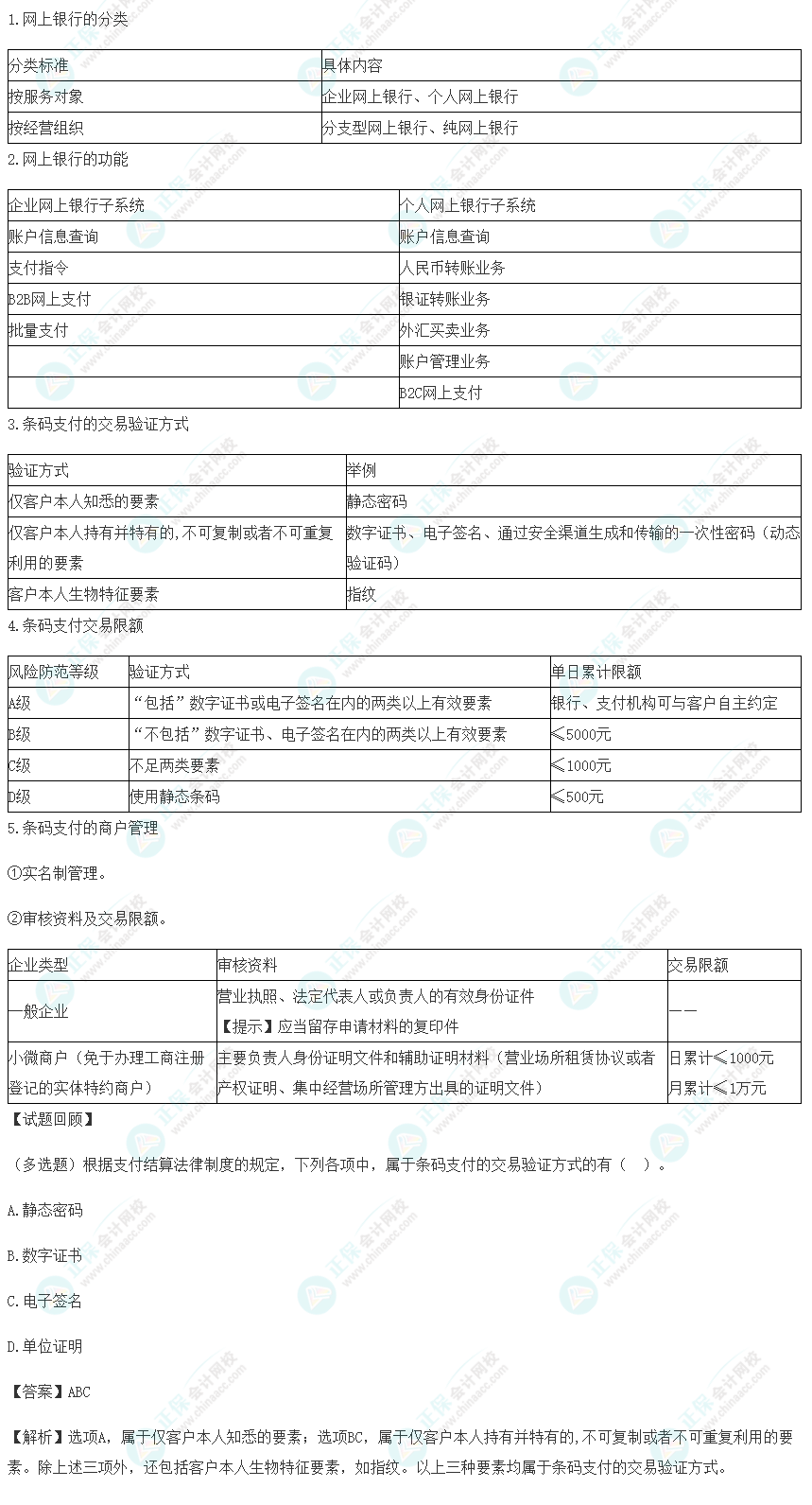 2023年《經濟法基礎》高頻考點：銀行電子支付