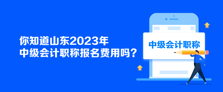 你知道山東2023年中級會計職稱報名費用嗎？