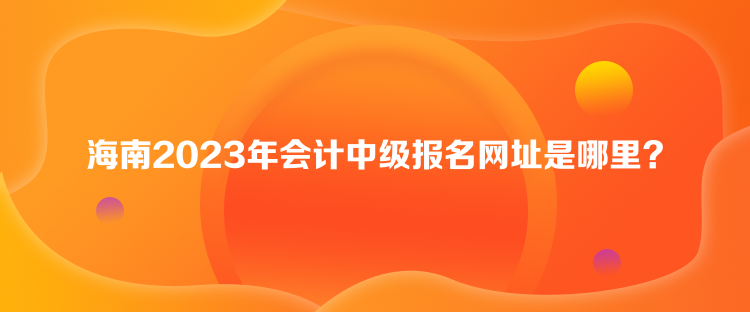 海南2023年會(huì)計(jì)中級(jí)報(bào)名網(wǎng)址是哪里？