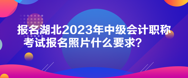 報(bào)名湖北2023年中級(jí)會(huì)計(jì)職稱考試報(bào)名照片什么要求？