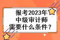 報考2023年中級審計師需要什么條件？