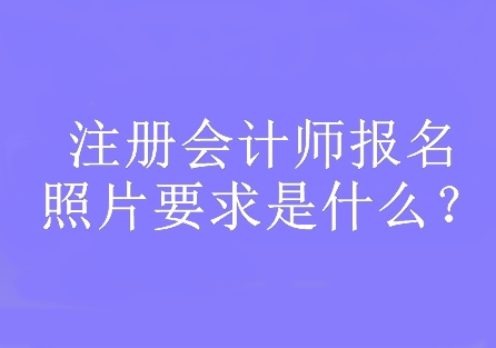 注冊(cè)會(huì)計(jì)師報(bào)名照片要求是什么？