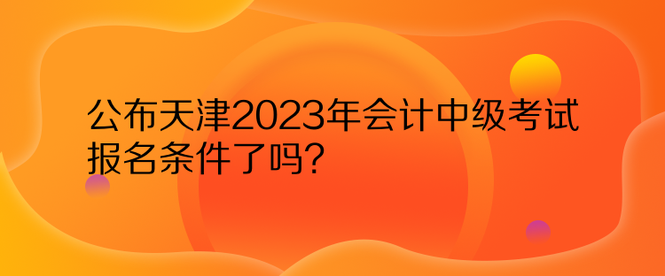 公布天津2023年會(huì)計(jì)中級(jí)考試報(bào)名條件了嗎？