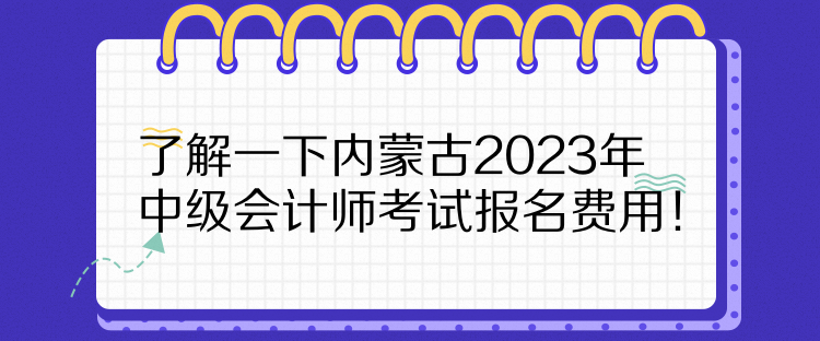 了解一下內(nèi)蒙古2023年中級會計(jì)師考試報(bào)名費(fèi)用！