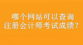 哪個(gè)網(wǎng)站可以查詢注冊(cè)會(huì)計(jì)師考試成績(jī)？