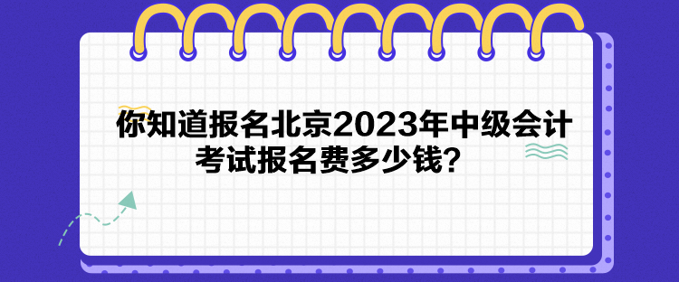 你知道報名北京2023年中級會計(jì)考試報名費(fèi)多少錢？