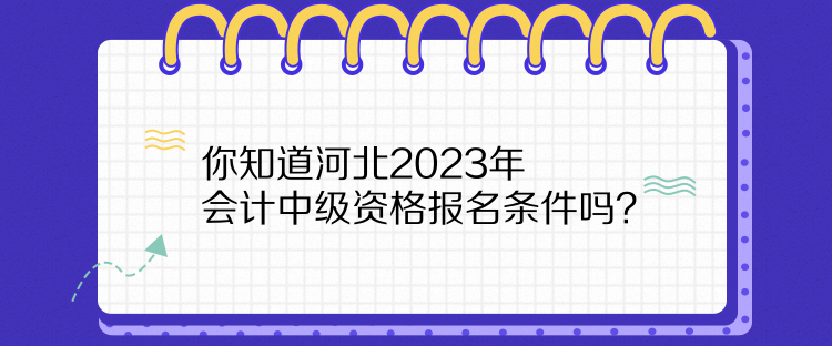 你知道河北2023年會(huì)計(jì)中級(jí)資格報(bào)名條件嗎？