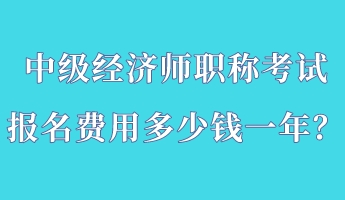 中級經(jīng)濟師職稱考試報名費用多少錢一年？