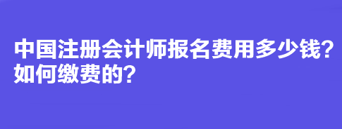 中國(guó)注冊(cè)會(huì)計(jì)師報(bào)名費(fèi)用多少錢？如何繳費(fèi)的？