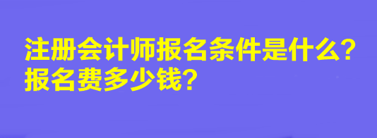 2023年注冊(cè)會(huì)計(jì)師報(bào)名條件是什么？報(bào)名費(fèi)多少錢(qián)？