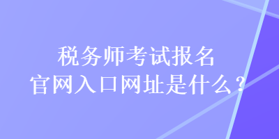 稅務(wù)師考試報(bào)名官網(wǎng)入口網(wǎng)址是什么？