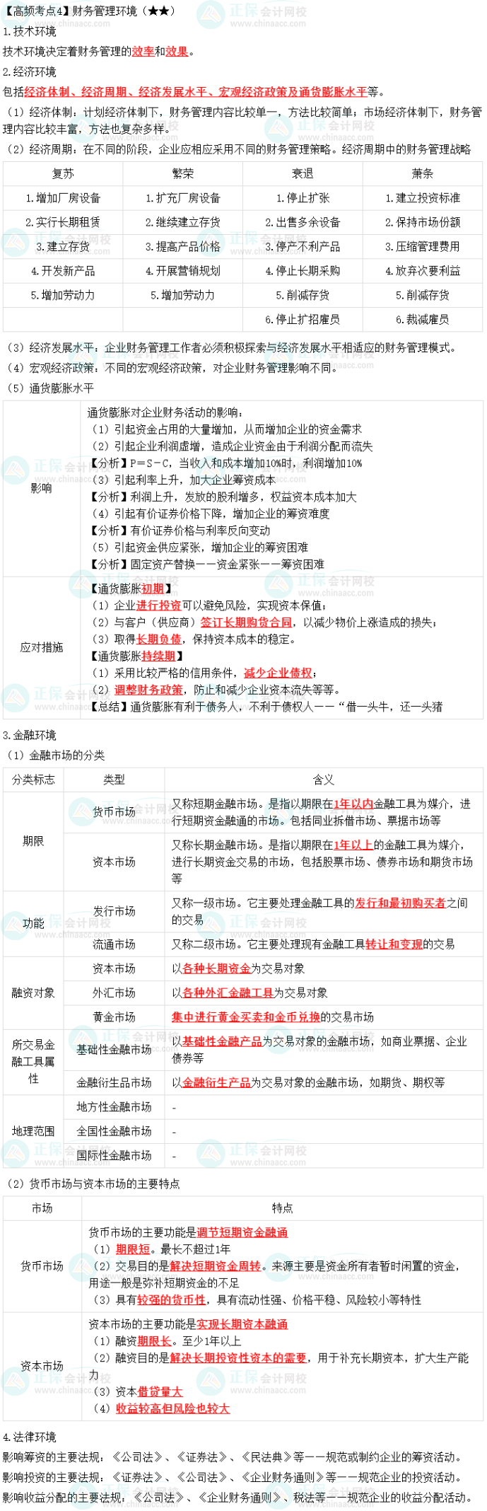 2023年中級《財(cái)務(wù)管理》高頻考點(diǎn)：財(cái)務(wù)管理環(huán)境