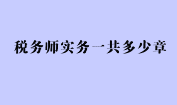 稅務(wù)師實(shí)務(wù)一共多少章？