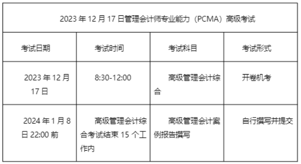 2023年12月17日日PCMA（高級(jí)）考試相關(guān)匯總！