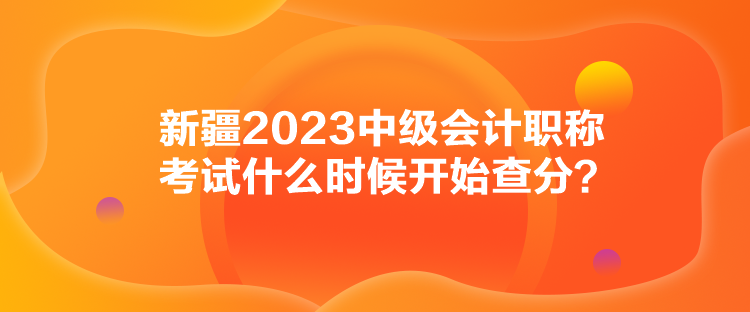 新疆2023中級會(huì)計(jì)職稱考試什么時(shí)候開始查分？