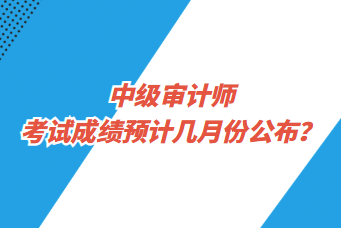 中級(jí)審計(jì)師考試成績(jī)預(yù)計(jì)幾月份公布？