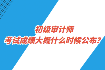 初級審計師考試成績大概什么時候公布？