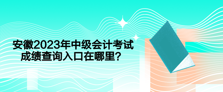 安徽2023年中級會計考試成績查詢入口在哪里？