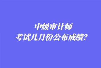 中級審計師考試幾月份公布成績？