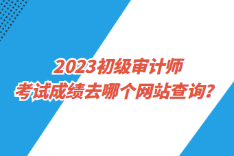 2023初級(jí)審計(jì)師考試成績(jī)?nèi)ツ膫€(gè)網(wǎng)站查詢？