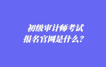 初級審計師考試報名官網(wǎng)是什么？