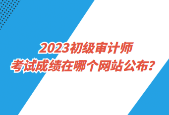 2023初級審計師考試成績在哪個網(wǎng)站公布？