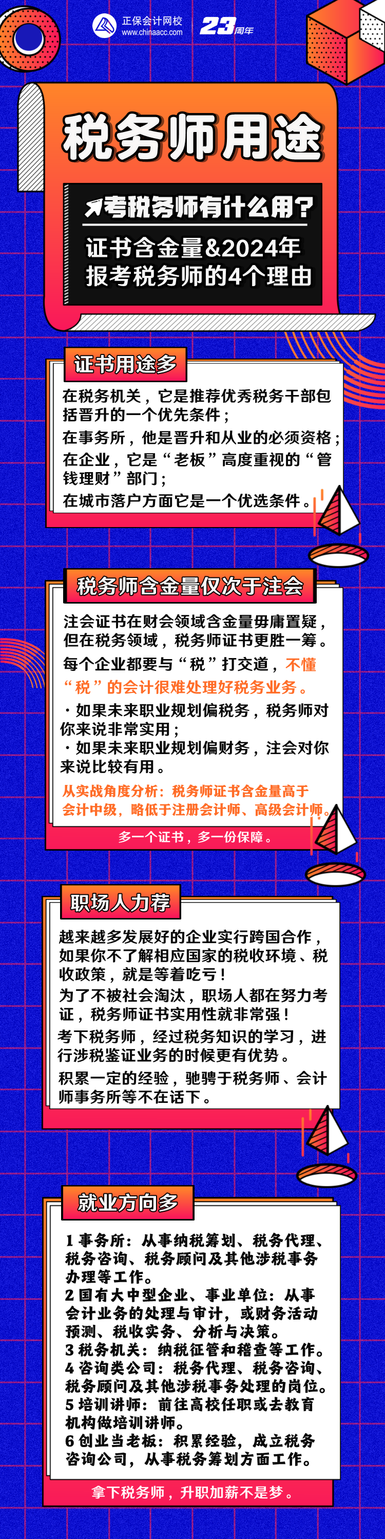 考稅務(wù)師有什么用？2024年報考稅務(wù)師的4個理由