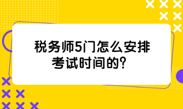 稅務(wù)師5門怎么安排考試時間的？