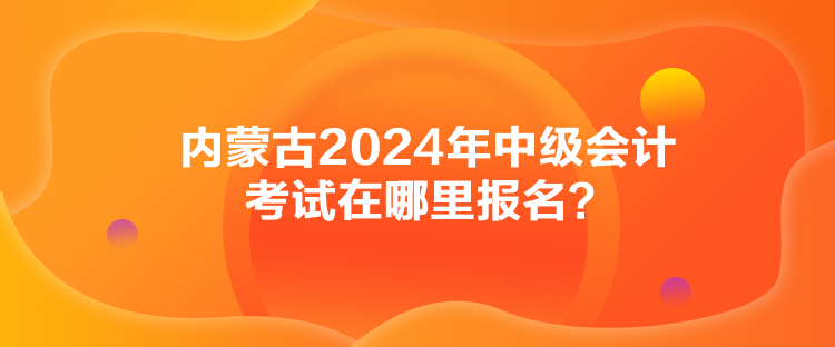 內(nèi)蒙古2024年中級(jí)會(huì)計(jì)考試在哪里報(bào)名？