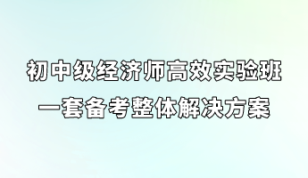 初中級(jí)經(jīng)濟(jì)師高效實(shí)驗(yàn)班 一套備考整體解決方案_