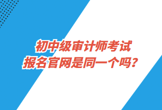 初中級(jí)審計(jì)師考試報(bào)名官網(wǎng)是同一個(gè)嗎？