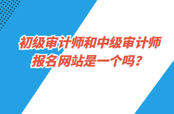 初級(jí)審計(jì)師和中級(jí)審計(jì)師報(bào)名網(wǎng)站是一個(gè)嗎？