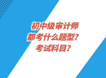 初中級(jí)審計(jì)師都考什么題型？考試科目？