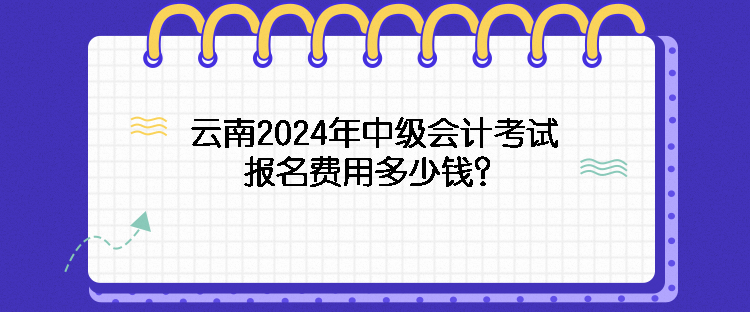 云南2024年中級會計考試報名費(fèi)用多少錢？