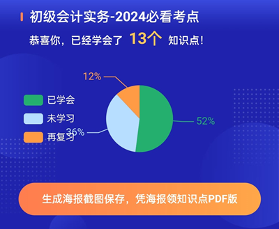 最后一波~2024年初級(jí)會(huì)計(jì)考點(diǎn)速記神器更新50個(gè)必看考點(diǎn)！