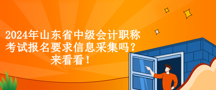 2024年山東省中級會計職稱考試報名要求信息采集嗎？來看看！