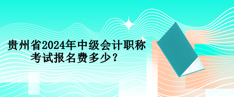 貴州省2024年中級會計職稱考試報名費多少？