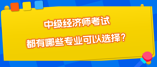 中級(jí)經(jīng)濟(jì)師考試都有哪些專(zhuān)業(yè)可以選擇？