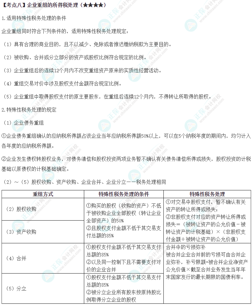 2024年注會(huì)《稅法》第4章高頻考點(diǎn)8