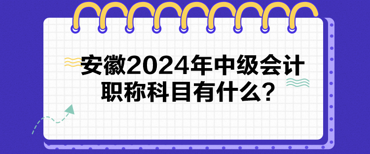 安徽2024年中級(jí)會(huì)計(jì)職稱科目有什么？