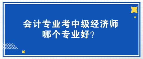 會計專業(yè)考中級經(jīng)濟師哪個專業(yè)好？